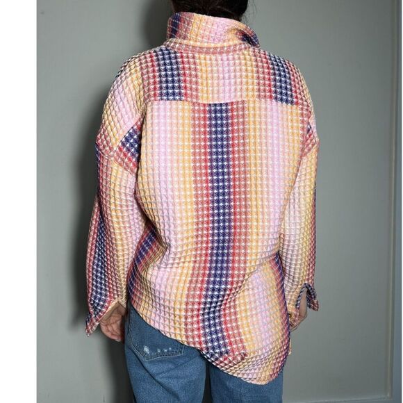 BDG Stanley Waffle Knit Oversized Shirt Jacket Size XS - Picture 4 of 8